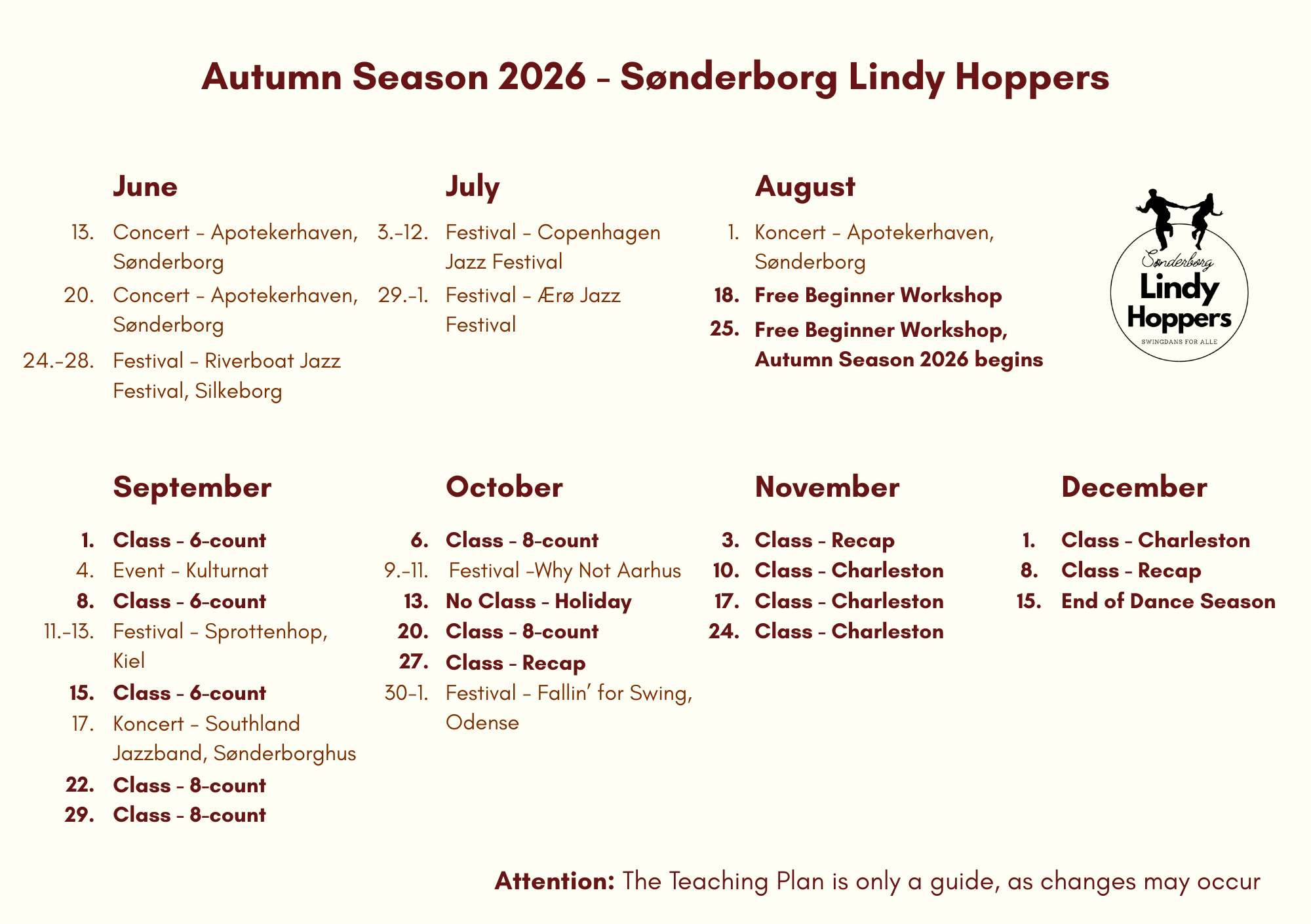 Sønderborg Lindy Hoppers Autumn Season Calender 2026 Sønderborg Lindy Hoppers Autumn Season Calender 2026